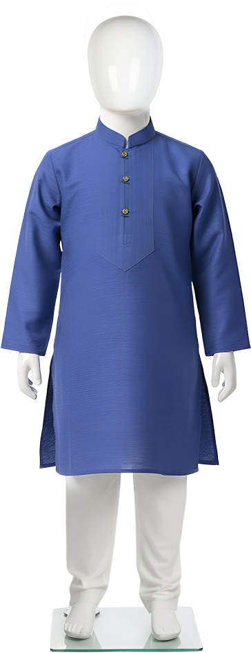 "Royal blue khaddar kurta for boys Lujo Club Pakistan traditional dress"