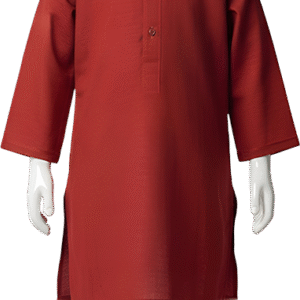 Red wood khaddar kurta for boys Lujo Club Pakistan traditional dress"