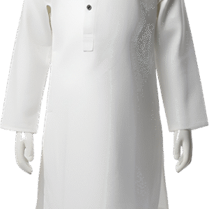 White khaddar kurta for boys Lujo Club Pakistan traditional dress"