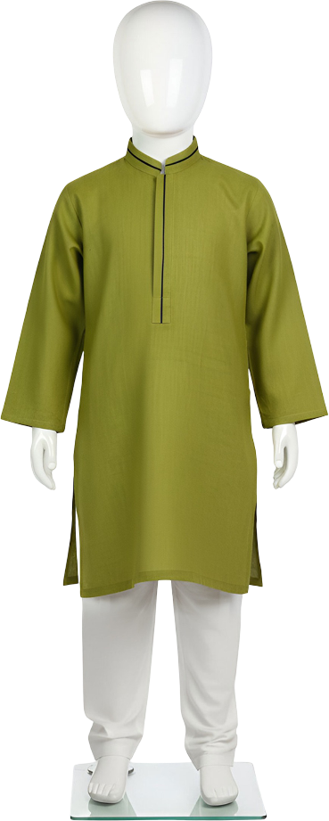 "Lime green khaddar kurta for boys Lujo Club Pakistan traditional dress"