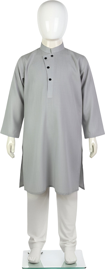 Light grey wash and wear kurta for baby boys Lujo Club Pakistan"