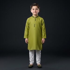 Goldish Green Kurta