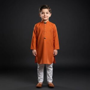 Brunt Orange Kurta