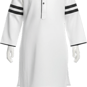 Elevate tradition with Pearl White Cotton Kurta for boys from Lujo Club. Premium quality cotton, pure white. Perfect for prayers, weddings & festive occasions.
