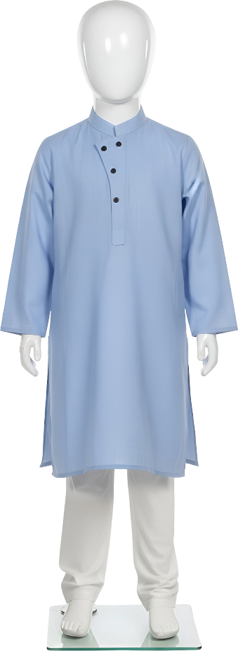 "Sky blue wash and wear kurta for baby boys Lujo Club Pakistan"